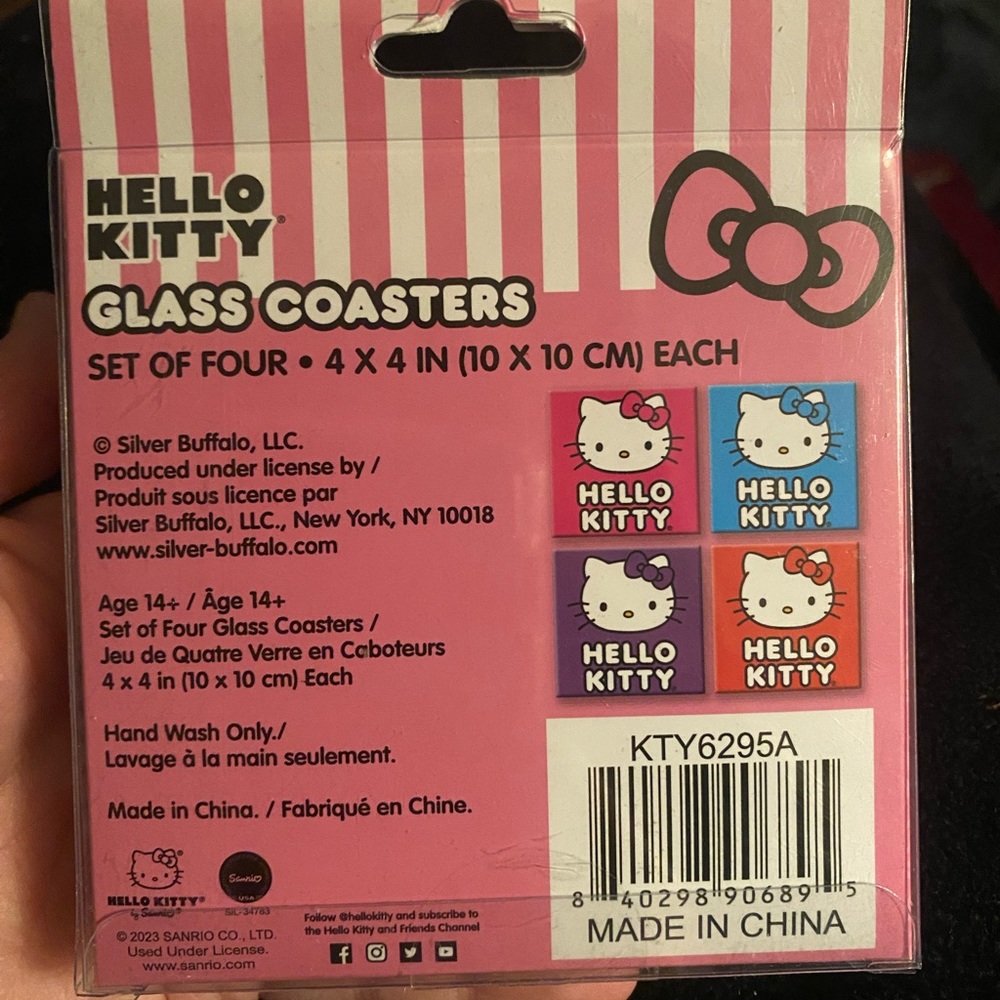 Hello Kitty glass coasters - Picture 3 of 3